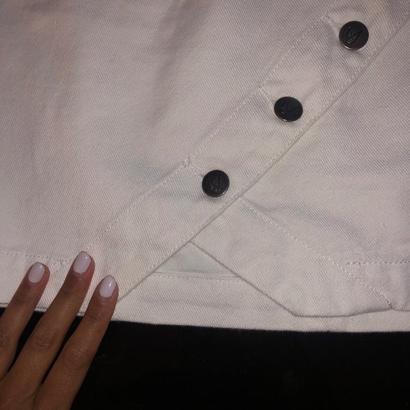 White Buckled Jean Dress - Picture 3 of 9